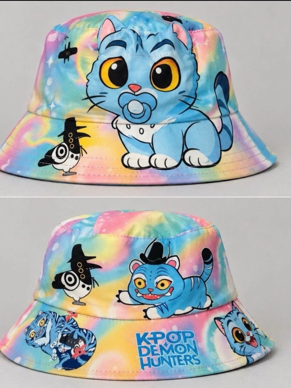 KPOP Demon Hunters Kids Bucket Hat – Cat Beach Hat | Summer Sun Hat